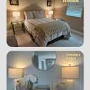 PoKat 23" Modern Ceramic Table Lamp Set of 2 for Living Room White Desk Lamps for Bedroom Farmhouse Bedside Nightstand Lamp House Warming Gifts New Home Decor End Table Lamps Gifts for Women Mom Beige
