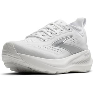 Brooks Womens Glycerin 23 Neutral Running Shoe (12, White/Oyster/Silver)