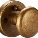 Antique Brass Privacy Door Knob  Classic Round Design with Push-Button Lock, Elegant Interior Handle for Bedroom, Bathroom, Kitchen, Vintage Style Long-Lasting Hardware