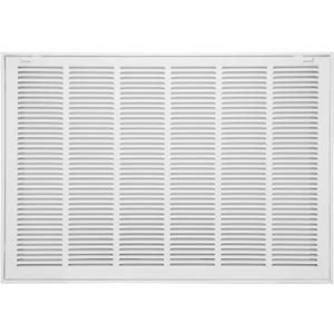 30"W x 20"H [Duct Opening Size] Steel Return Air Filter Grille - Removable Face/Door for 1 inch Filters -HVAC Vent Cover Grill - White [Outer Dimensions: 32 5/8"W X 22 5/8"H]