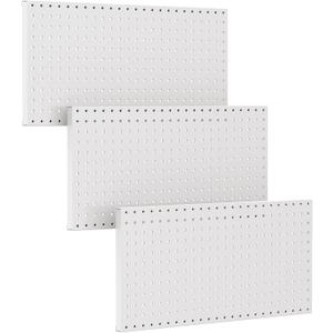 TORACK 3 PCS Metal Pegboard Panels(12x24 inch) for Wall Garage Utility Tools Storage Pegboard for Workbench, Modular Peg Board Tool Organizer Boards(Pack of 3, Grey)