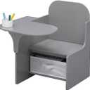 Delta Children MySize Chair Desk With Storage Bin, Grey
