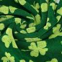 2 x AEUEFUEA 3 Pack Green Shamrock Cotton Towels Set, 25" L x 16" W Hand Towels for Kitchen and Bathroom, Soft Absorbent Holiday Home Dcor