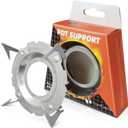 TonGass Camping Stoves Pot Support Compatible with Jetboil Stove Pots Support Stainless Steel Portable Camp Pot Stand for Jetboil Burner Replacement, Can Accommodate Up to 9" Skillets or 2L Cook Pots
