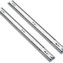 Ravinte 1 Pairs 2 Pack Full Extension Ball Bearing Mount Drawer Slides Soft Close 22 Inch Drawer Slides Silver Rails Track