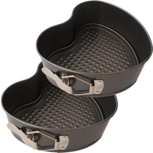 7 Inch Heart Cake Mold Springform Pan, Heart Shaped Baking Set, Nonstick Carbon Steel, for Wedding, Birthday, Cheesecake, Homemade DIY Projects