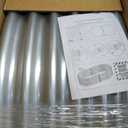 Land Guard Galvanized Metal Raised Garden Bed Kit, 8x4x1.5ft Large Planter Boxes Outdoor, Oval Gardening Box, Patio Garden Planter Box for Vegetables (Silver)