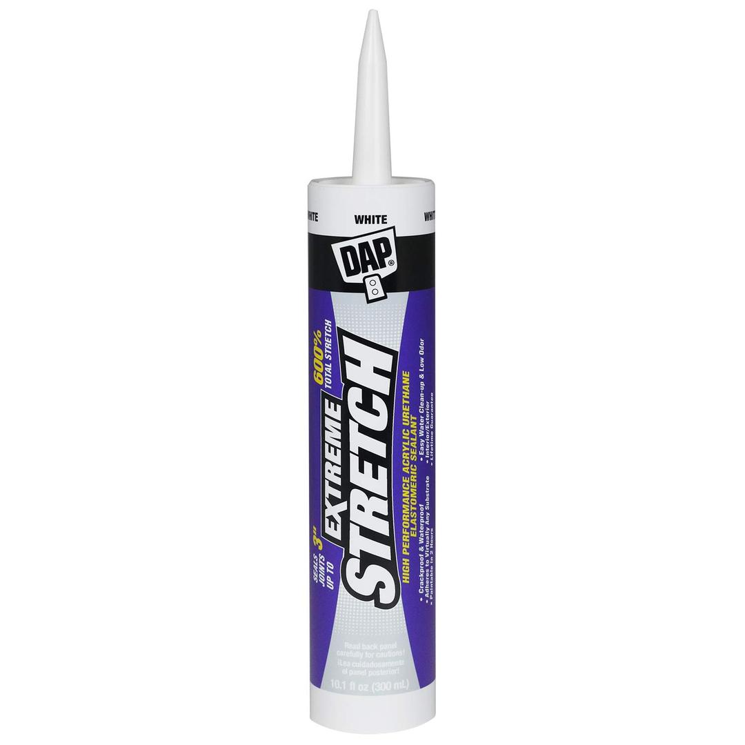 DAP Extreme Stretch Acrylic Urethane Premium Elastomeric Sealant, White, 10.1 Oz (7079818715)