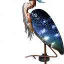 TERESA'S Collections Garden Decor for Outside Blue Heron Solar Lights, 42" Glass Lawn Ornaments with Outdoor Lights Decorative Stake, Yard Art Decorations Outdoor for Patio Gifts for Mom Grandma