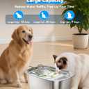 3Gal/11L Dog Water Fountain, Stainless Steel Large Automatic Pet Water Dispenser, Ultra-Quiet Leak-Proof Drinking Bowl for Big Dogs & Multiple Pets