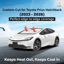EcoNour Windshield Sunshade Compatible for Toyota Prius Hatchback 2023-2024 2025 2026, Sun Visor for Front Windshield & Window Sun Shade Cover, UV Heat Blocker & Protector, Car Accessories