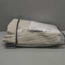 108 Inch Linen Curtains 2 Panels Set Pinch Pleated Living Room Bedroom Memory Training Shaped Semi Sheer Neutral Beige Tan Flax Burlap Pleat Drapes Hooks Rings Light Filtering Window Curtain