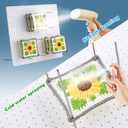 13Crochet Blocking Board with 20 Pegs/Pins Granny Square Blocking Boards for Crochet Projects,Plastic Waterproof Crochet Peg Blocking Board Gift for Crocheters and Beginners (Large-13 X13inche)