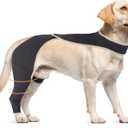 Dog Recovery Sleeve, Cone Collar Alternative - Provides Wound Protections Hind Leg Sleeve, Prevents Pet Wounds from Licking and Biting, Comfortable and Breathable, L (Rear Right Leg)
