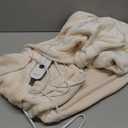 Sunbeam Electric Throw Royal Posh Velvet Heated Blanket, 4 Heat Settings, 4-Hour Auto Shut-Off, Fast Heating, Lush, Silky, and Ultra Comfy, Champagne Color, 50" x 60"