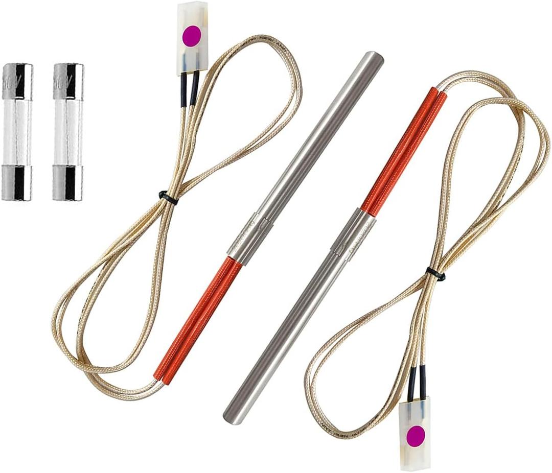 Replacement Hot Rod Ignitor Kit for Traeger Wood Pellet Grills,with 2 Sets of Hot Rod Igniter, 2 Fuses