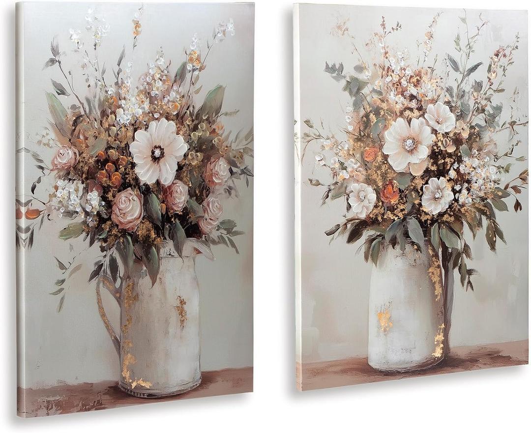 Signature Design by Ashley Floral Canvas Gallery Wall Art Sets, 35.4"L x 24.1"W