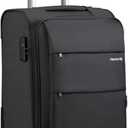 Hanke 20 Inch Expandable Carry On Luggage 22x14x9 Airline Approved Softside Suitcases with Wheels Lightweight Travel Luggage Rolling Suitcase with Lock for Men and Women.(Dark Gray) (Black)