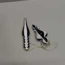 Suncalla 2 Pcs 6.3 Inches Mercury Glass Finial Christmas Ornaments Hanging Christmas Finials Glass Ornaments Assorted Mercury Decor for Vintage Holiday Xmas Tree Decoration(Black and White)