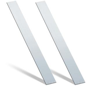 Yaocom 2 Pcs 304 Stainless Steel Flat Bar, 1/8" Thickness, 2" Width, 36" Length 2B Finishing Trim Strips Sheet for DIY Craft Making