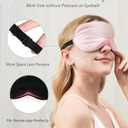 BeeVines 100% Real Mulberry Silk 2 Pack Sleep Mask, Natural Pure Silk Eye Masks with Adjustable Strap for Sleeping, 100% Block Light Eye Sleep Shade Cover, Reduces Puffy Eyes Traveling Gifts