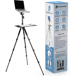 Portable Standing Desk with Keyboard Tray - Ergonomic, Height Adjustable Table with Carrying Bag for Indoor and Outdoor Use. Lightweight Design to Work Anywhere, Stay Healthy, and Stand More