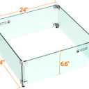 Skyflame 24 x 24 Inches Square Fire Pit Glass Wind Guard Replacement for Outdoor