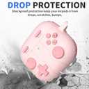 2 x DamonLight Game Case for AirPods 4 Cover Shock-Proof Protective Silicone Case with Keychain for Apple Airpods 4th Generation 2024 Released (Pink)