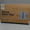 Stone Bath Mat, Dries Quickly, Non-Slip Diatomaceous Earth Bath Mats for Bathroom, Super Absorbent Stone Shower Mat, Easy to Clean, 23.5" x 15.5" Dark Gray