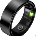 Smart Health Ring for Women Men, Slim Scratch & Fingerprint Resistant Design,Efficient Chip Fitness Tracker, Monitors Heart, Blood Oxygen & Pressure, Sleep, Steps, Waterproof, Sizing Kit