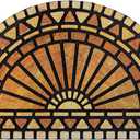 CHICHIC Welcome Door Mat 18 x 30 Inch Front Doormat Outdoors for Home Entrance Outdoors Mat for Outside Entry Way Doormat Entry Rugs, Heavy Duty Non Slip Rubber Back Low Profile, Semicircle