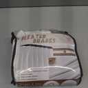 Pure White Short Thick Linen Viral Curtains 54 Inch Length 2 Panel Set for Small Windows, Pinch Pleated Rustic Semi Sheer Light Filtering Privacy Drapes with Back Tab 40 x 54 Inches Kitchen Curtain