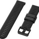 Watchband Compatible with Garmin Forerunner 945 and 935 Replacement Band (Regular, 30# Black)