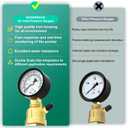 0-15PSI Air Test Pressure gauges, 2" Double Graduated Dial, 3/4" FNPT Forged Brass Bell Shape Body Assembly, 1/8" NPT Air Bleeding Valve, for Pressure Testing on Home Gas Line