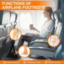 2-Pack Foot Hammock for Plane Travel with 2 Eye Masks