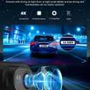 Dash Cam 4K Front, Ultra HD Dash Camera for Cars, 1.47''IPS Screen Mini Car Camera with APP Control, Built-in Wi-Fi & G-Sensor, 24H Parking Mode, Night Vision, WDR, Loop Recording, Support 256GB Max