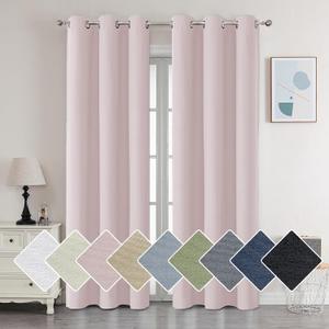 Aiyufeng Pink Curtains 84 Inch Length