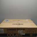 COLAMY Wooden Dining Chairs Set of 2, Modern Fabric Upholstered Kitchen Side Chairs, Farmhouse Dining Room Chair with Foot Pegs, Beige