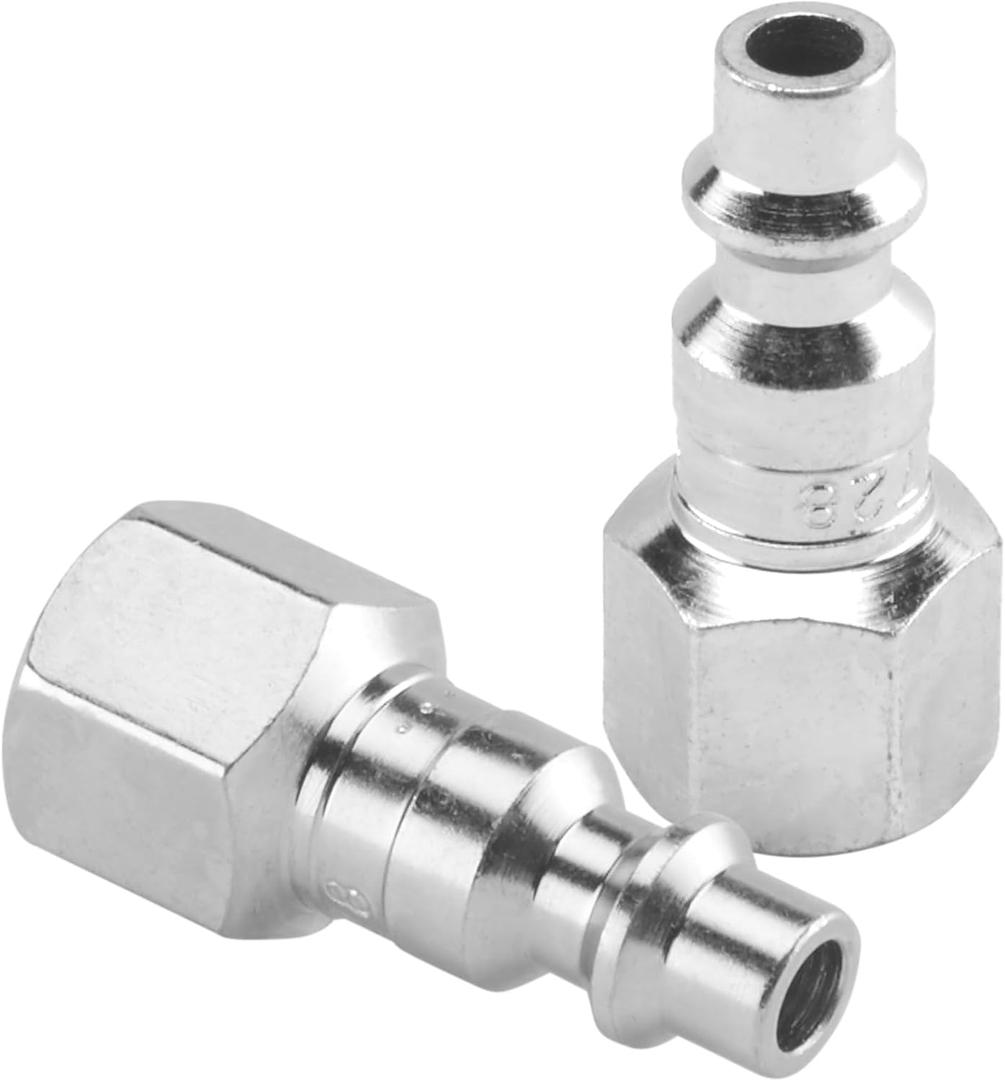 Milton Industries S-728 1/4" FNPT M Style Plug, Steel - 2 Count (Pack of 1)