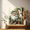 Easy Paint by Numbers Kit for Adults Beginner, Gnome Adult Paint by Number Kits on Canvas, DIY Painting with Numbers for Adults, Acrylic Simple Oil Paint by Number Kits for Home Wall Decor 16x20 In