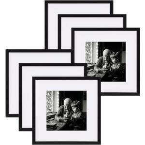 eletecpro 12x12 Picture Frame Set of 6, Display 8x8 with Mat, Black
Gallery Wall Decor, Lightweight & Sturdy, Clear Acrylic Cover, Ready to Hang, Bulk Frames, Minimalist Home Decor