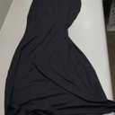 PUMIEY Women's Square Neck Cap Sleeve Maxi Dress Ribbed Bodycon Dress Summer Dresses for Women, L