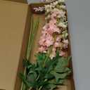 IPOPU 9Pcs Artificial Delphinium Pink Flowers Combo - 33.5" Clematis Greenery Stems, Long Stem Larkspur for Wedding Centerpieces, Bridal Bouquet, Home Party Table Decor