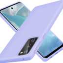 Liquid Silicone Case Compatible with Galaxy S20 FE 5G, Gel Rubber Full Body Protection Shockproof Cover for Galaxy S20 FE 6.5 inch 2020 [Lilac Purple]
