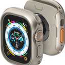 MAGEASY Aircraft-Grade Aluminum Rugged Case for Apple Watch Ultra 3, Ultra 2, Apple Watch Ultra 49mm | 2 in 1 Metal Hard Shell with Shockproof Inner Bumper for Max Protection, Odyssey - Titanium