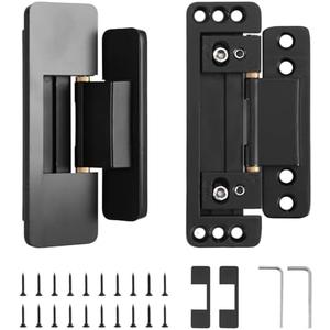 HBL' 2 Pack Hidden Door Hinges, Ultra-Thin Adjustable Concealed Hinges for Secret Doors, Pantries & Closets, Heavy Duty Invisible Design