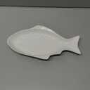 FRCOLOR Creative Ceramic Fish Shaped Plate 11 Inch Snack Serving Platter for Home Dining Restaurant Presentation and Entertaining