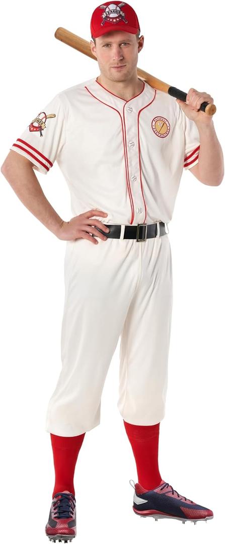 Morph Adult Baseball Costume Men League Coach Outfit Baseball Halloween Costumes For Men (Medium)