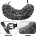 MCJC Medieval Cloak,Viking Costume Faux Fur Shawl For Women, Halloween Performance Accessory (Gray)