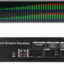 31-Band Digital Equalizer for Home Stereo Audio System, Professional Dual Channel Graphic Equalizer Music EQ Studio Equalization with PC Tuning, Spectrum Analyzer Display & Noise Reduction